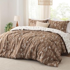 "Bedsure Queen Comforter Set - Brown Bed Set, 3 Pieces Cute Queen, 27 - "