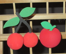 Vintage Car Antenna Topper Ball Foam Apple Cherries Vintage Car Antenna Topper Ball Foam Apple Cherries