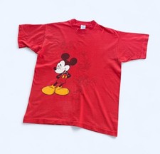 Vintage 90s Mickey Mouse T Shirt Disney XL Single Stitch Made in USA Red