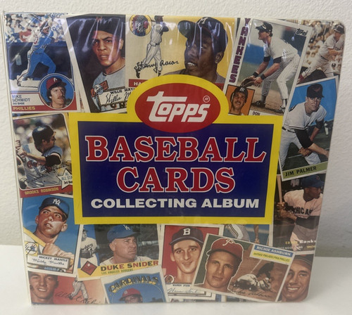 Vintage 1990's Topps Baseball Card Collecting Album 3 Ring Binder
