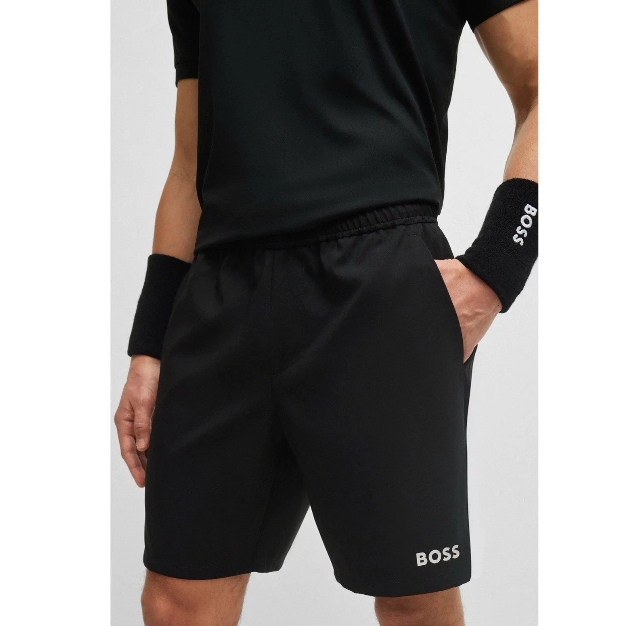 BOSS/MATTEO AUTHENTIC ATHLETIC SHORTS BLACK REGULAR GERMANY $175 XL(No Tag) XXL