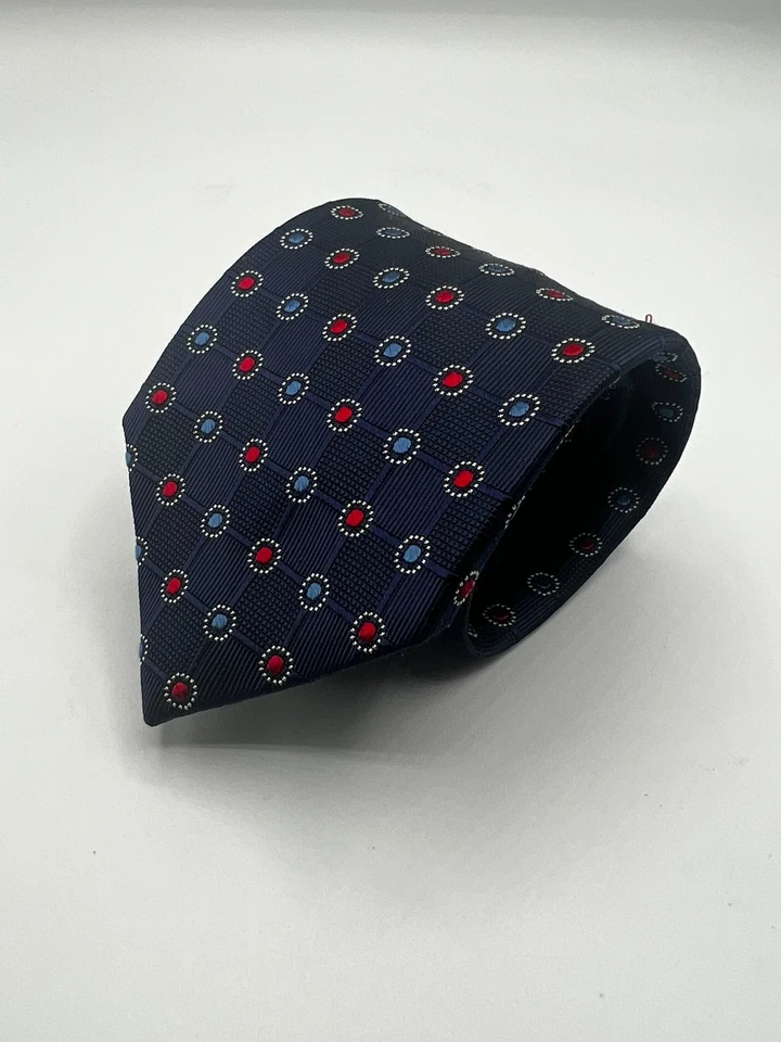 JOS. A. Gravata masculina designer 100% seda BANK RESERVE GEOMÉTRICA C:3,5" L:59,25" - Imagem 2 de 4