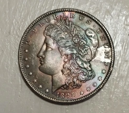 1888 Morgan Dollar Unc Superb Toned Gem Bu++