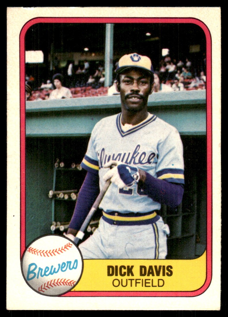 Dick Davis 1981 Fleer #527 Milwaukee Brewers MLB READ FREE SHIPPING AutographDen