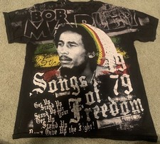 Bob Marley Zion Rasta T-shirt Men's Size Large black