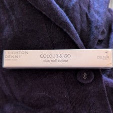 LEIGHTON DENNY COLOUR AND GO Maniküre Stift Crystal Finish Top Coat & Base Neu