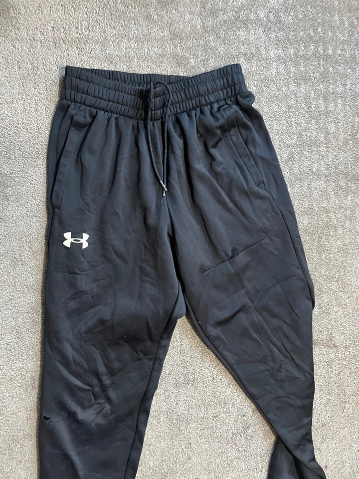 PANTALONES DEPORTIVOS UNDER ARMOUR PARA HOMBRE Sólidos Sueltos Negros Talla Pequeña Poliéster Sólido Hombres Foto 2 de 4