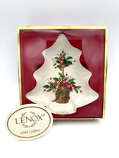 Bonbonnière Lenox Holiday En Forme D'arbre De Noël Tartan - Neuve Dans Sa Boîte