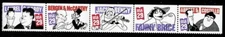 US 1991 SC#2562-66 COMEDIANS POSTAGE STAMP BOOKLET STRIP OF 5 MNH