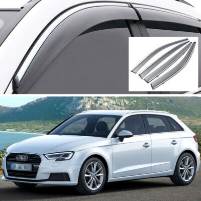 4P Window Deflector Visors Rain Guards Vent Shade for 13-2019 Audi A3 Hatchback