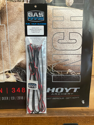 Gas Bowstrings Hoyt Ventum 30 Red and Black With Black Serving Black Speed Nocks