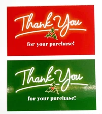 Thank You Business Cards, Christmas, Holiday, Thank You Cards Tags, 3.5"x2"