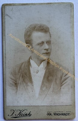 orig. CDV photo photograph picture old Mr. Man fashion around 1890 Prague Krink Praha
