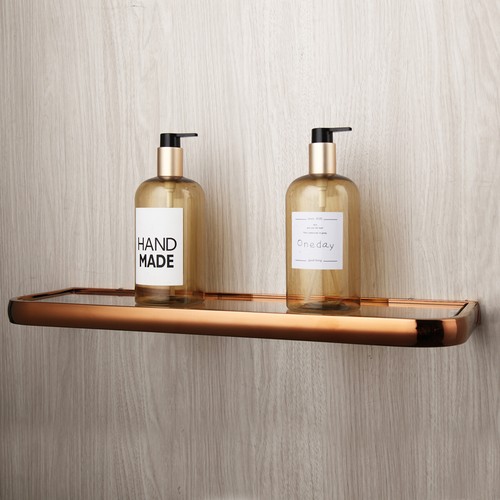 Multi-Functional Rose Gold Alloy Bathroom Accessory Towel Rack Toilet Towel Rod - Picture 22 of 119