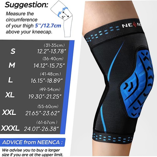 NEENCA Ultra-Thin Compression Knee Sleeves Knee Brace for Knee Pain Adults 1Pair - Picture 6 of 18