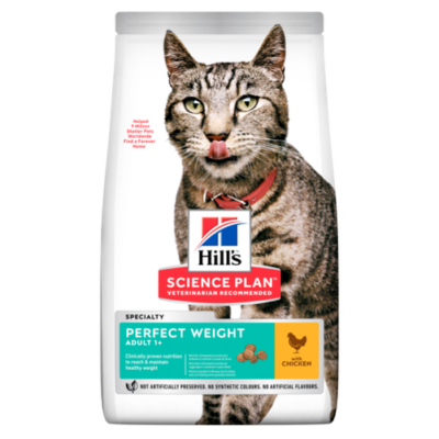 Hill's Erwachsene Perfekt Gewicht Huhn Katze Trockenfutter Verschiedene  Gren | eBay.de