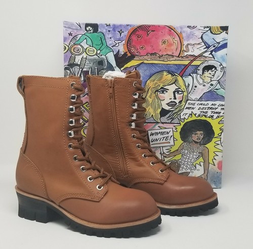 Stivali stringati Free People by Jeffrey Campbell Lucca in pelle marrone taglia 7 - Foto 2 di 10