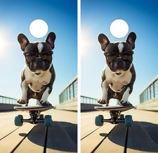 FADEPROOF Cornhole Board Wraps Laminated / Cool Dog