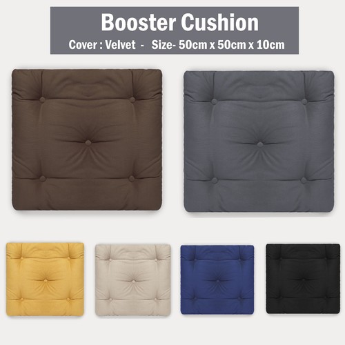 Armchair Booster Cushion Pad 50 x 50 x 10cm Large Square Floor Cushion