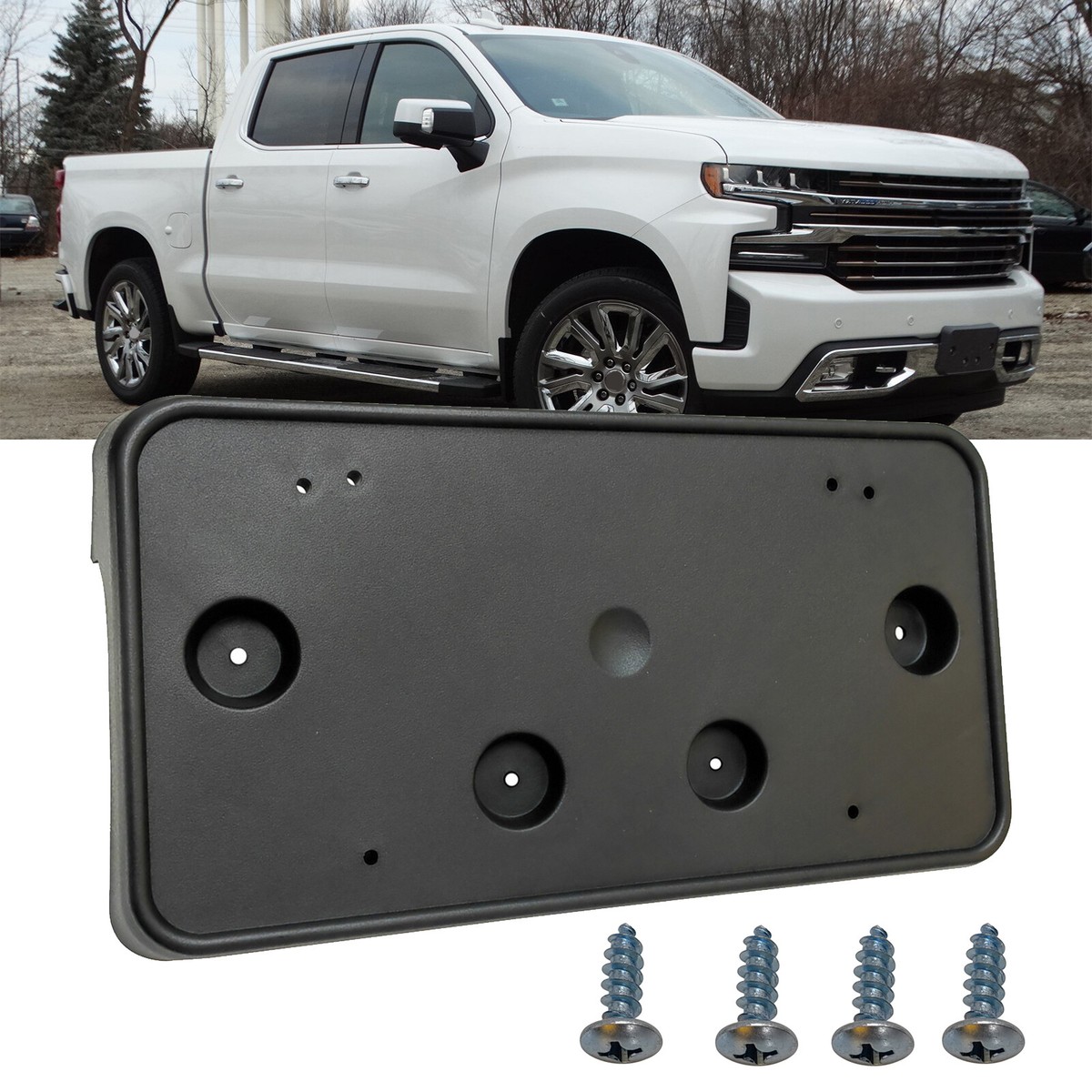 For Chevy Silverado 2019-2022 Front Bumper License Plate Bracket