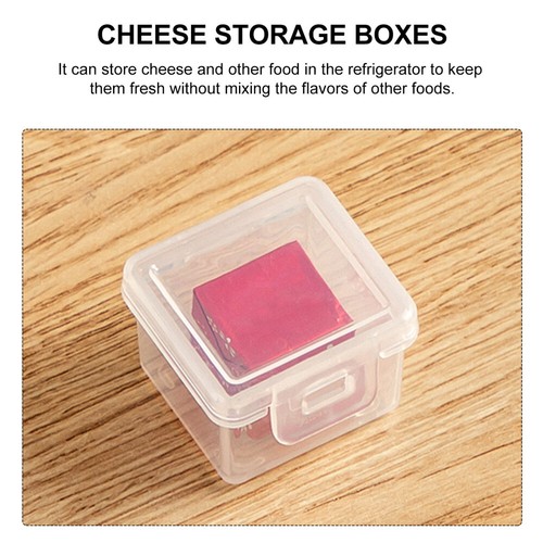Sliced Cheese Container for Fridge Clear Plastic Butter Storage Box Cheese - Picture 4 of 12