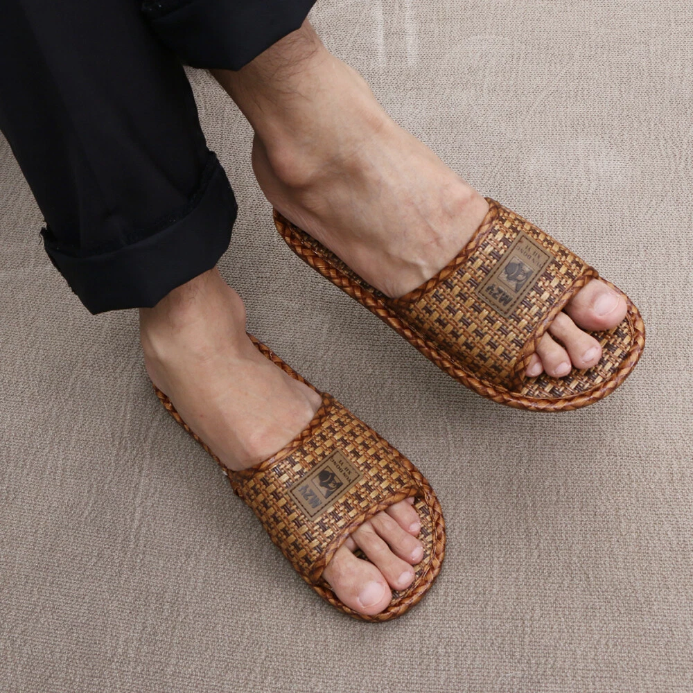 Mens store woven slippers