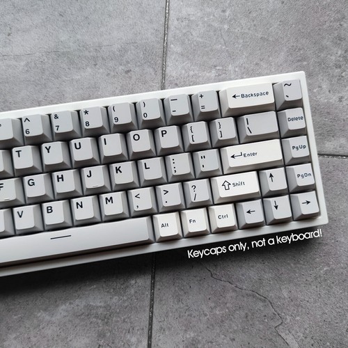 Gray White PBT Keycaps Set Retro120 keys Cherry Profile for Cherry MX Keyboards - Picture 10 of 10