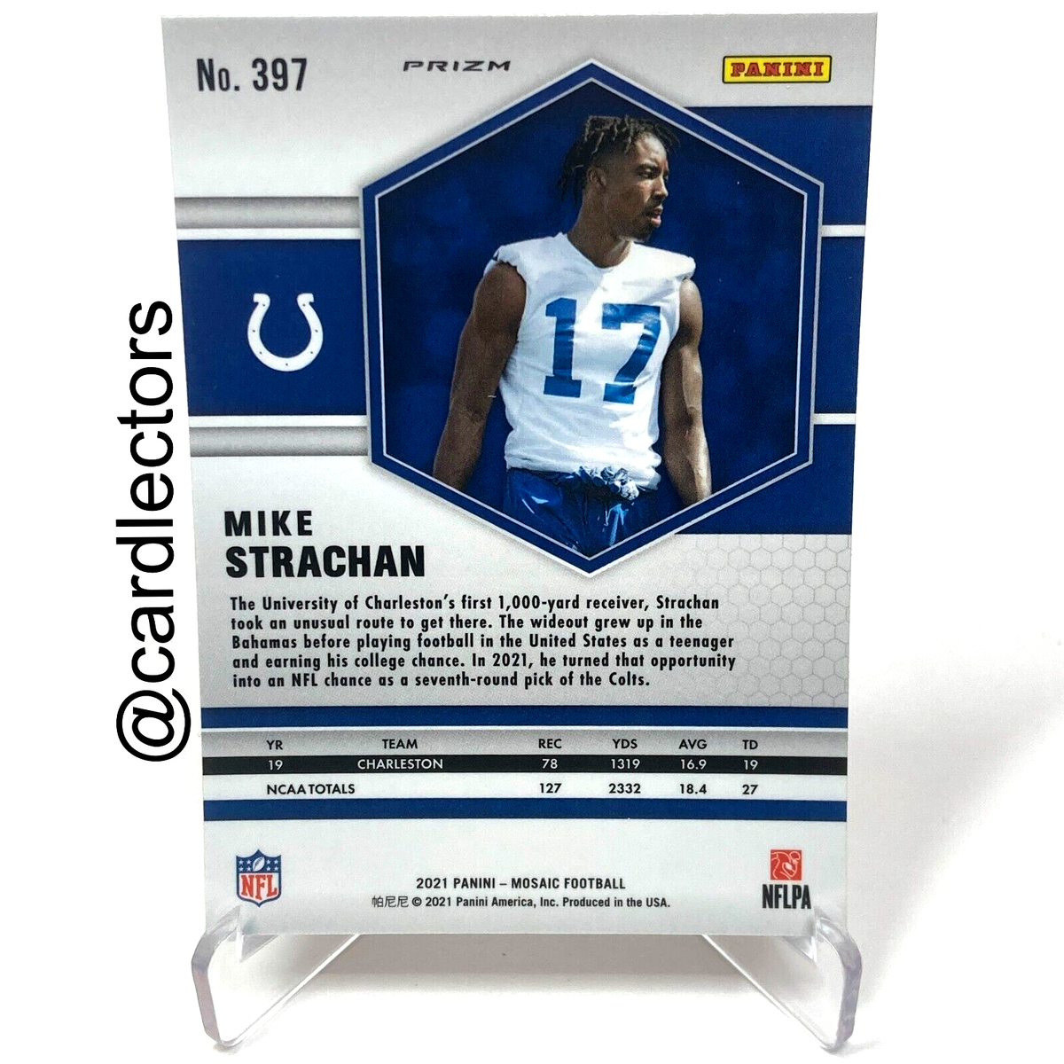 2021 Panini Mosaic Football MIKE STRACHAN #397 RC Reactive Orange