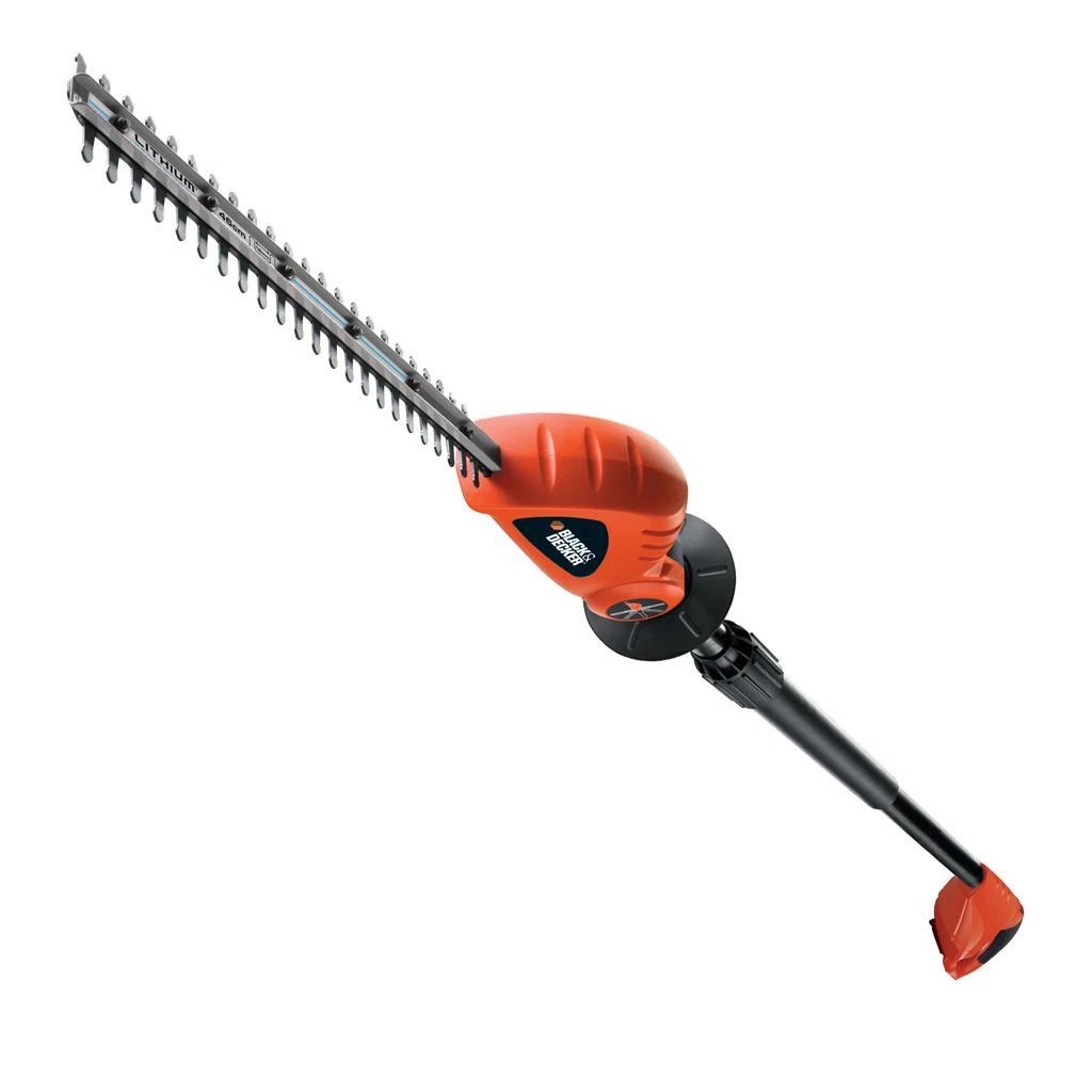 Black + Decker Pole Hedge Trimmer 18v Li-ion Battery 43cm Cut