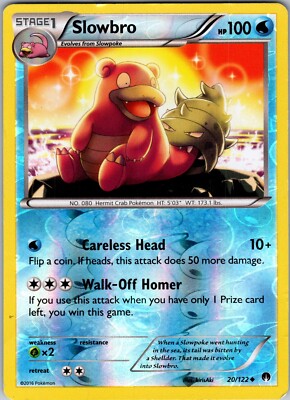 Slowbro Pokemon TCG XY BreakPoint 20/122 Reverse Holo Uncommon | eBay