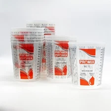 Reusable Measuring Cups Size 72 Ounce -  Calibrated Mixing Ratios (Pack of 100)