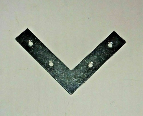 Lot of 96-4" Flat Corner Iron Braces Zinc Plated Steel 7/8" Wide 1.75 mm thick - Picture 2 of 3