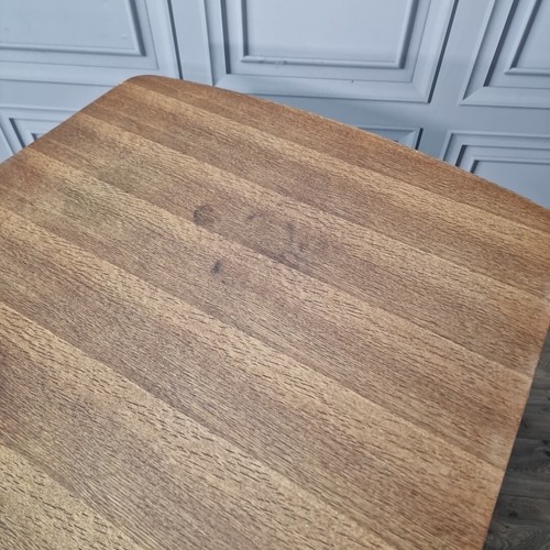 Mesa de comedor vintage retro de madera con cajón extensible hoja doble pedestal roble - Imagen 12 de 24