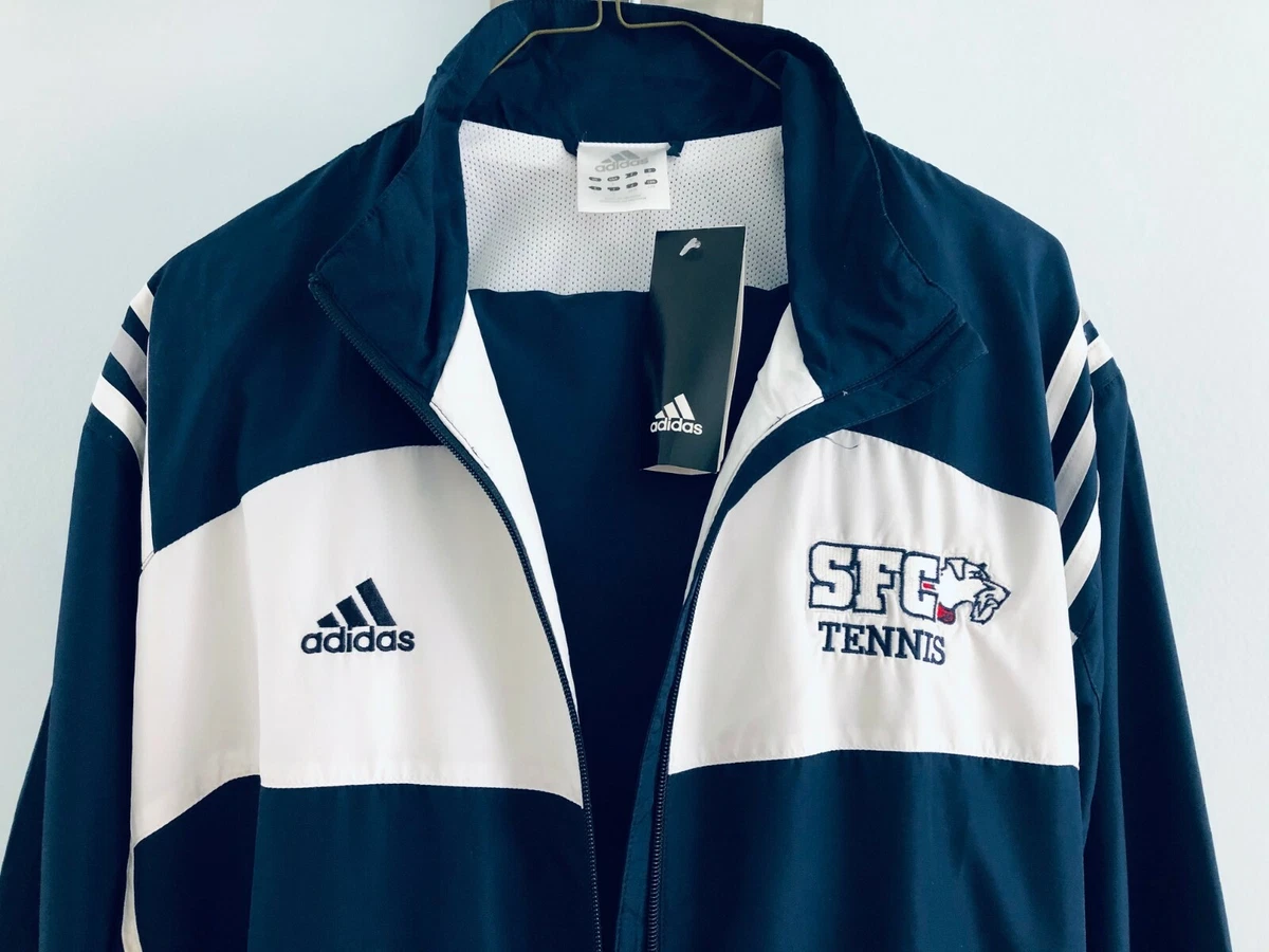 NWT Adidas Nylon Men's Tracksuit Tennis Full Zip Jacket +