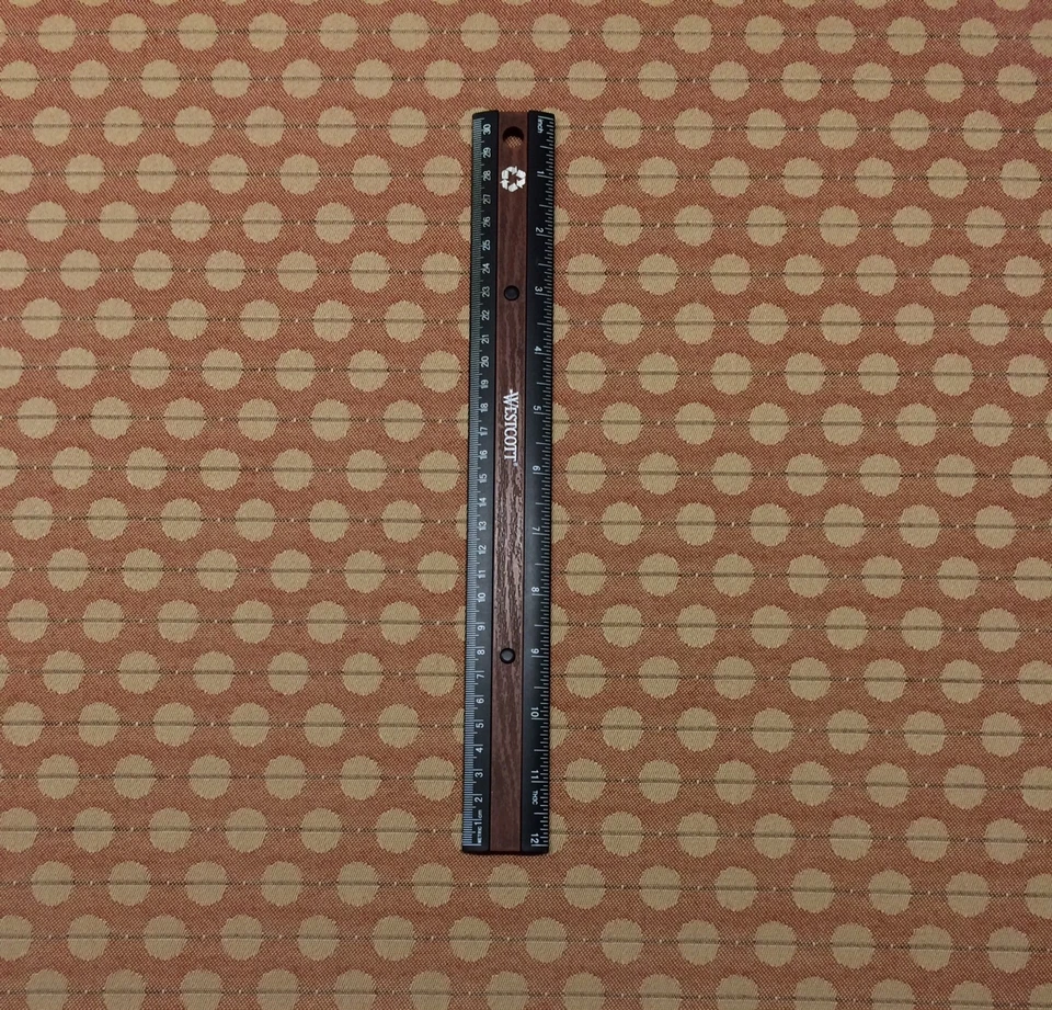 OUTDURA 2802 ECO ESPECIA ROJO BEIGE CÍRCULO EXTERIOR TELA JACQUARD POR YARDA 54"W Foto 2 de 4