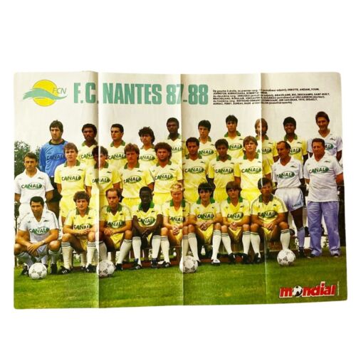 Poster FC NANTES 1988 Authentique Ligue 1 Football - Photo 1 sur 1