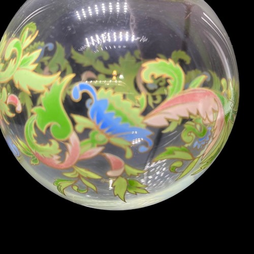 ROSENTHAL Glass Sphere Ornament Classic Kugel Renaissance 3 Pink Green Floral - Picture 8 of 14