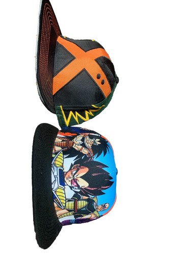 My Hero Academia Dragon Ball Z Bakugo Snapback Hat 2 Anime Manga Black Caps New - Picture 2 of 24