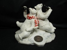 Coca Cola Polar Bear And Friend Figurine - Large - Heritage Collection