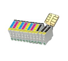 12 cartucce stampante per Epson Stylus Photo R240 (no originali Epson)