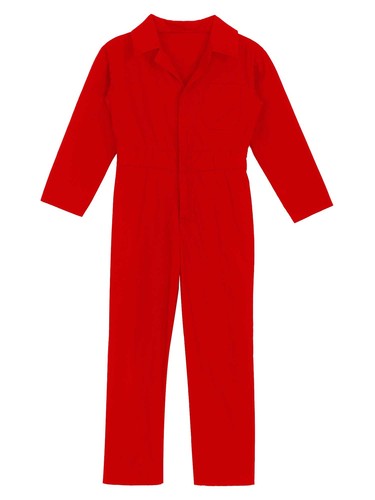 Kid Turndown Collar Coveralls Long Sleeve Jumpsuit Outwear Cosplay Dress Up - Picture 23 of 61