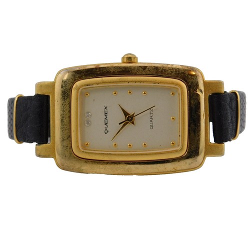 Quemex Watch 30m wr with olive green band new in box needs  display picture 1