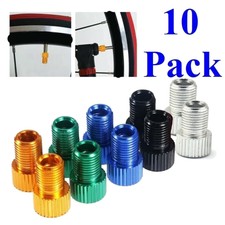 10 Pack Presta to Schrader Valve Stem Adapter Converter Bicycle Bike Tire Tube
