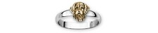 Golden Retriever Jewelry Silver And 14k Gold Handmade Golden Retriever Ring  GRT