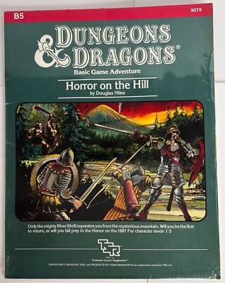 Dungeons & Dragons Module B5 Horror on the Hill (In shrink!) TSR 1983 Sealed