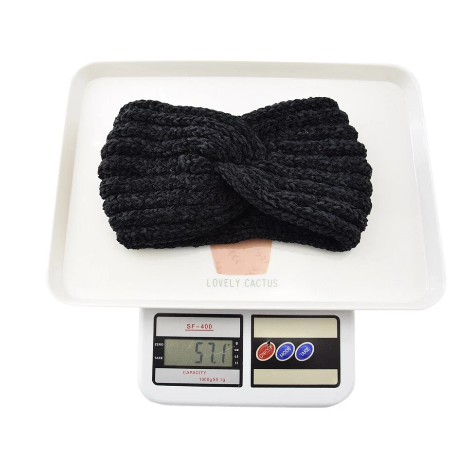 Women Winter Knitted Crochet Knotted Wide Headband Ear Warmer HeadWrap Turban - Image 3 of 4