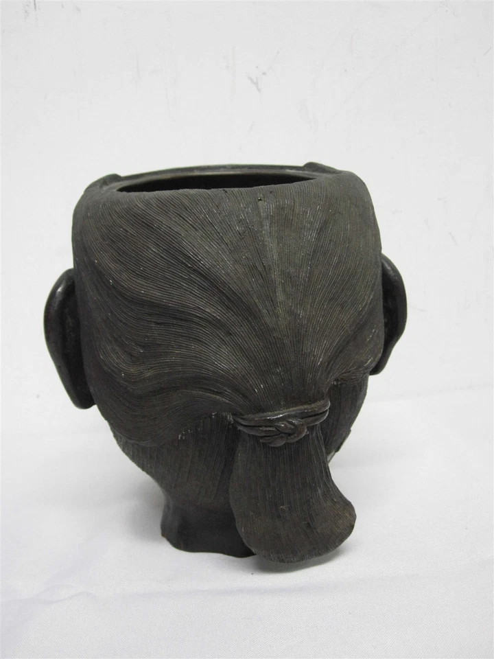 OLLA CABEZA BRONCE CHINA ~ ANTIGUA Foto 3 de 4