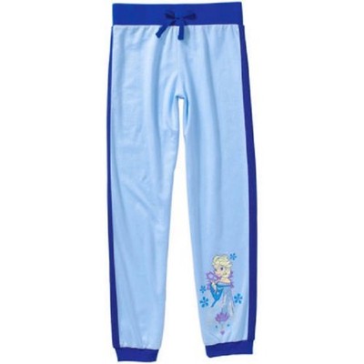 Disney Frozen Girls Joggers Pants Elsa Blue Size XSmall 4-5 NWT