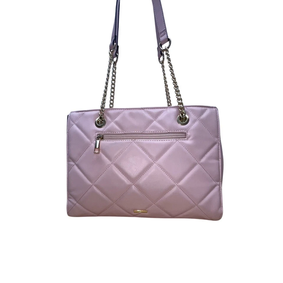 Bolso de hombro abierto Aldo rosa acolchado con correas de cadena y bolsillo con cremallera Dilacan Foto 3 de 4