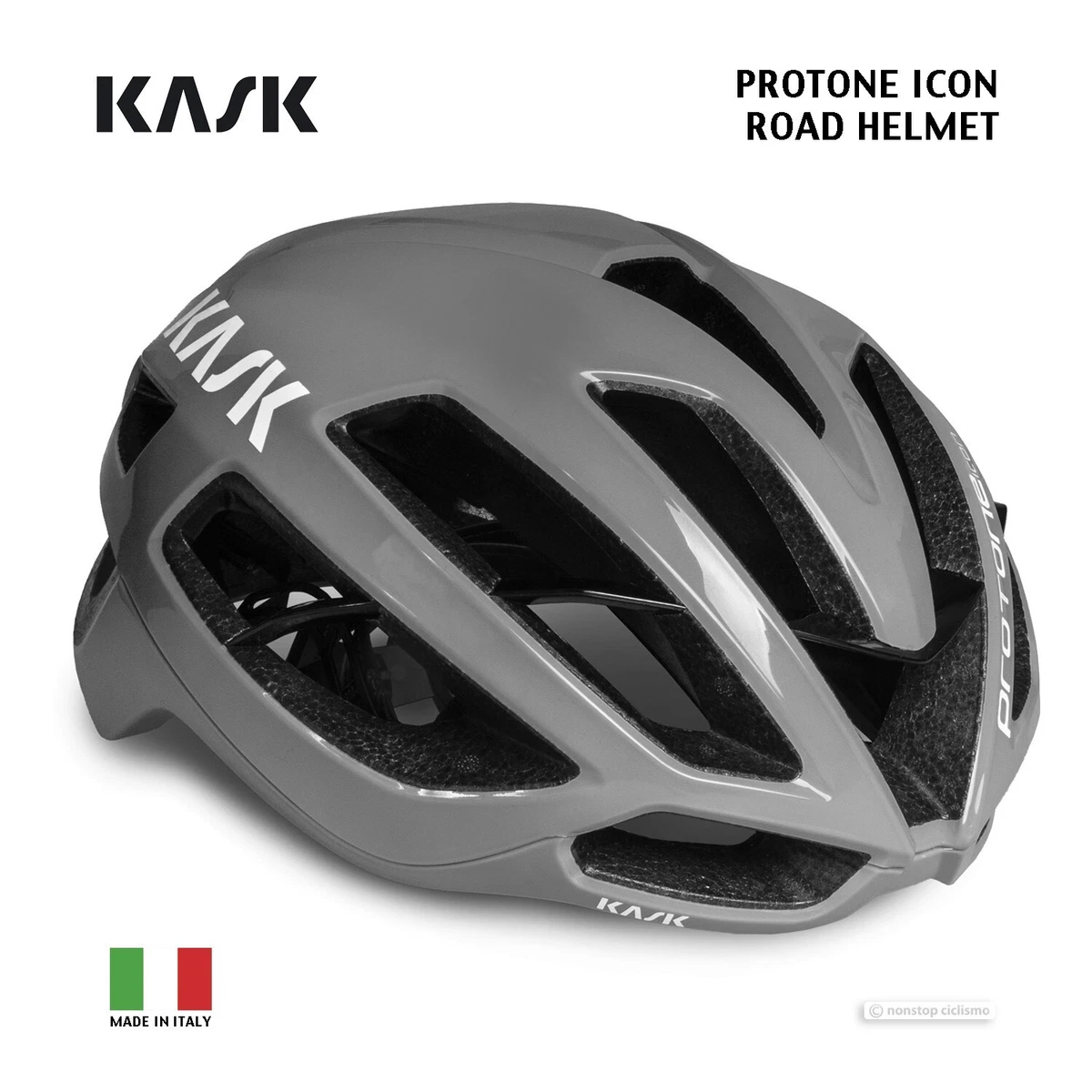 NEW Kask PROTONE ICON Road Cycling Helmet GLOSS GREY